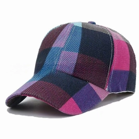 Wholesale Plaid Outdoor Sun Protection Casual Baseball Cap Spring