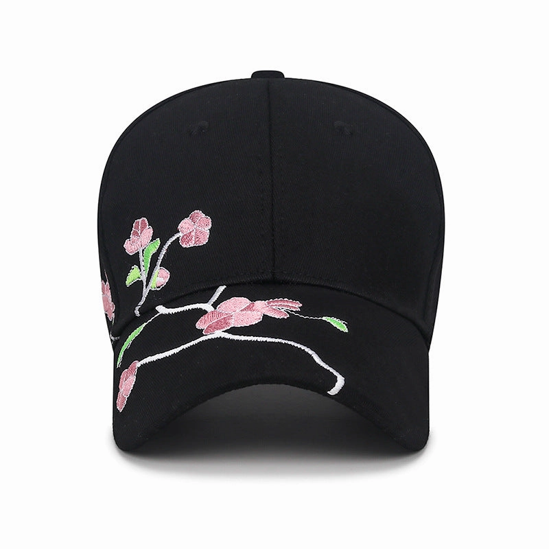 Wholesale Plum Blossom Embroidery Chinese Style Curved Brim Baseball Cap