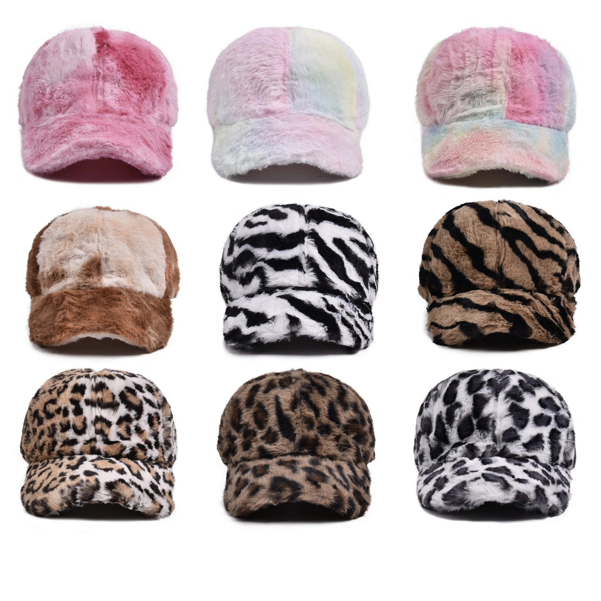 Wholesale Plush Patterned Insulated Baseball Cap