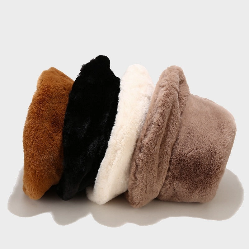 Wholesale Plush Vintage Simple Bucket Hat