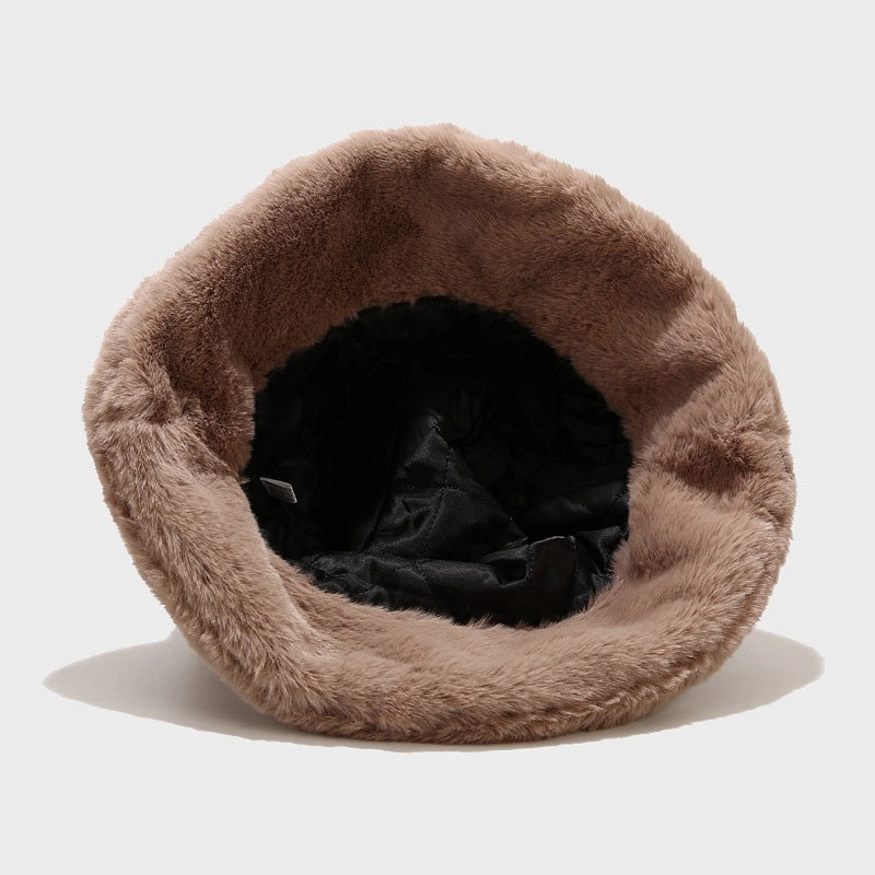 Wholesale Plush Vintage Simple Bucket Hat