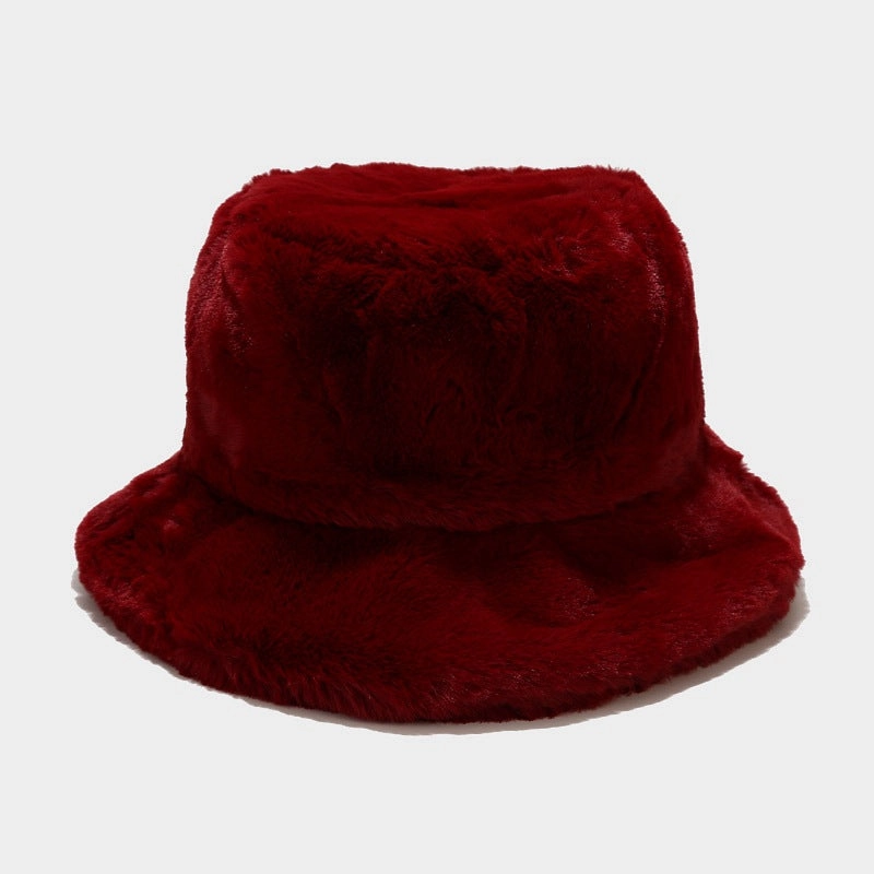 Wholesale Plush Vintage Simple Bucket Hat