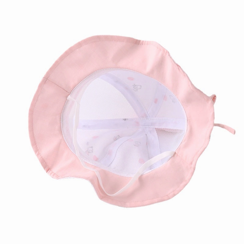 Wholesale Polka Dot Puppy Print Mesh Kids Cotton Bucket Hat