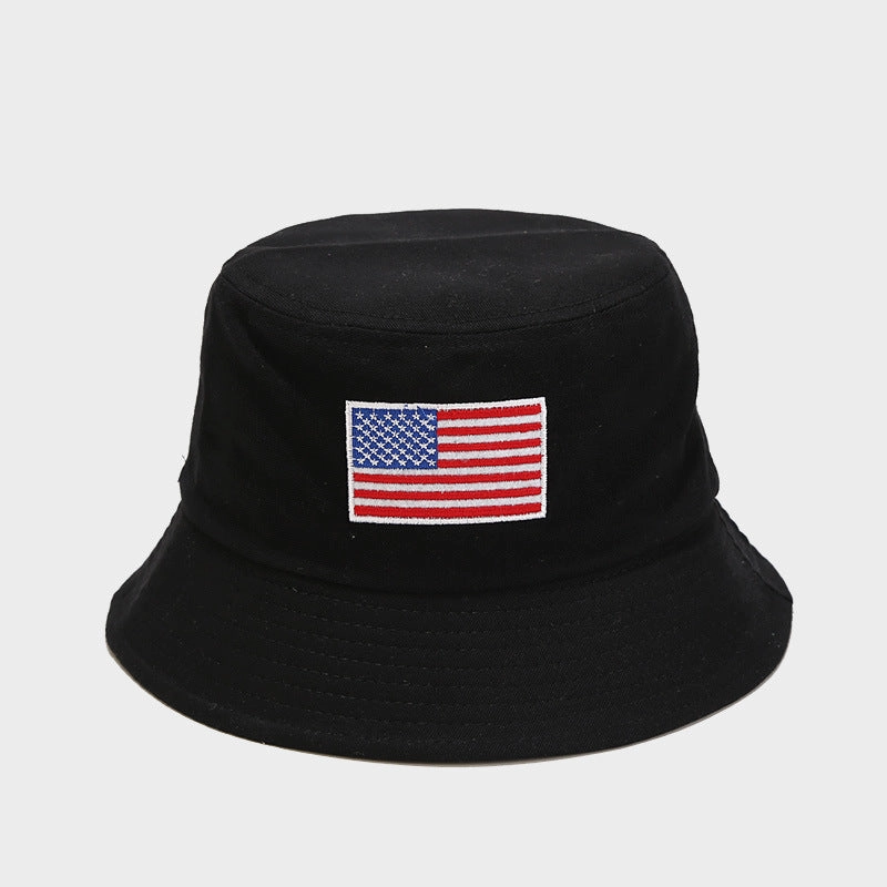 Wholesale Polyester American Flag Embroidered Bucket Hat