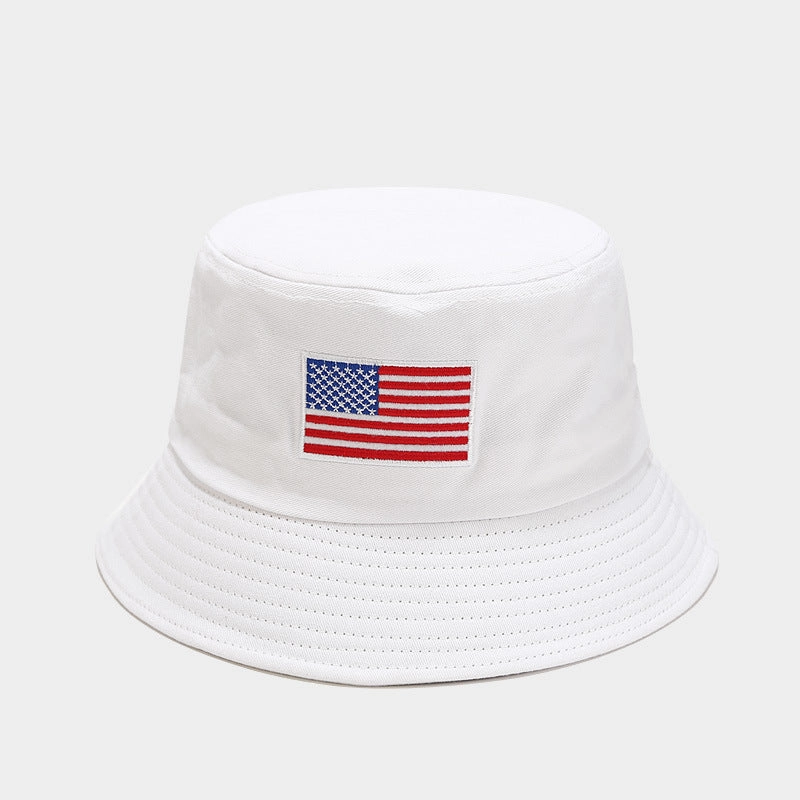 Wholesale Polyester American Flag Embroidered Bucket Hat