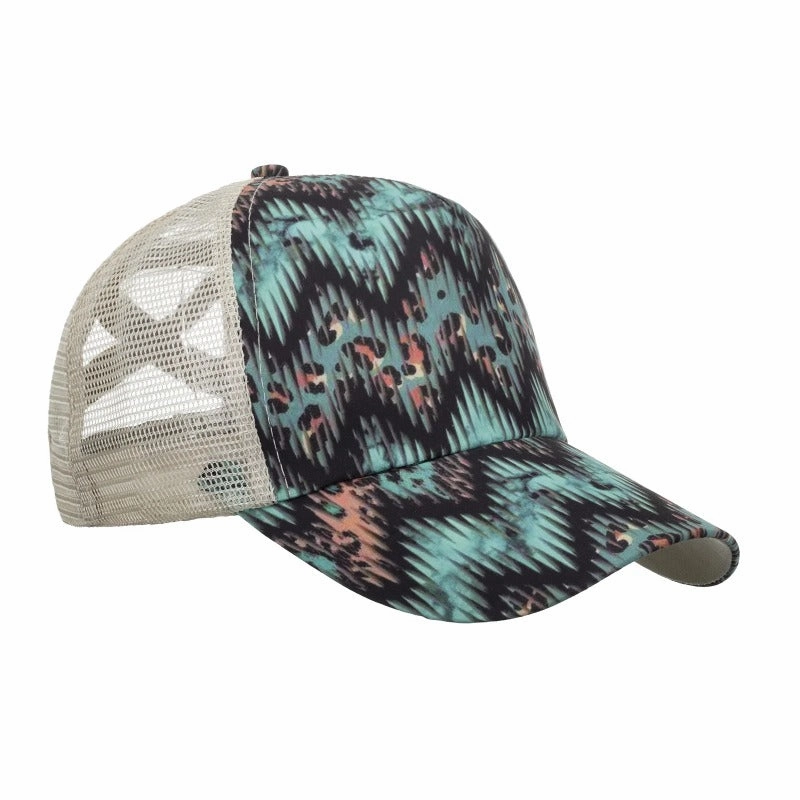 Wholesale Polyester Aztec Wave Stripe Baseball Cap