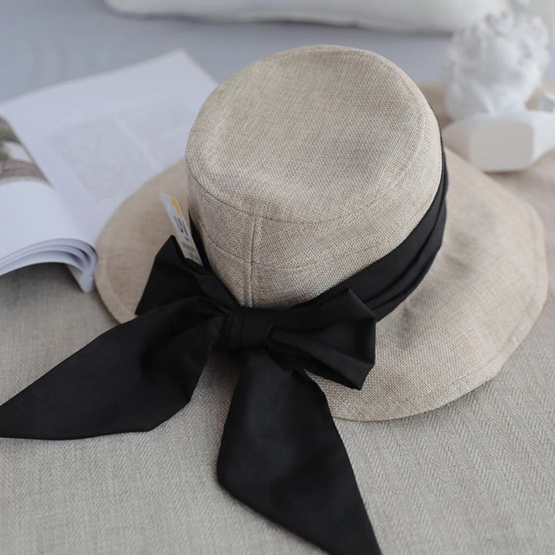 Wholesale Polyester Big Brim Bow Bucket Hat