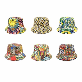Wholesale Polyester Bohemian Sunflower Bucket Hat