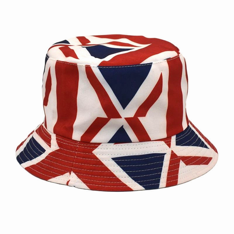 Wholesale Polyester British Flag Printing Fisherman Hat