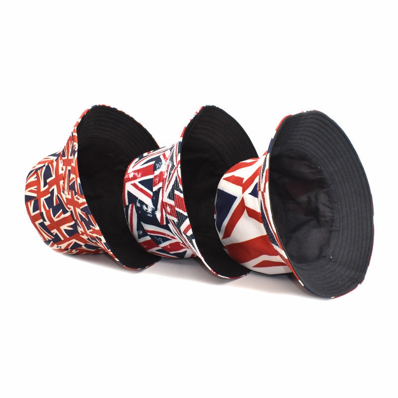 Wholesale Polyester British Flag Printing Fisherman Hat