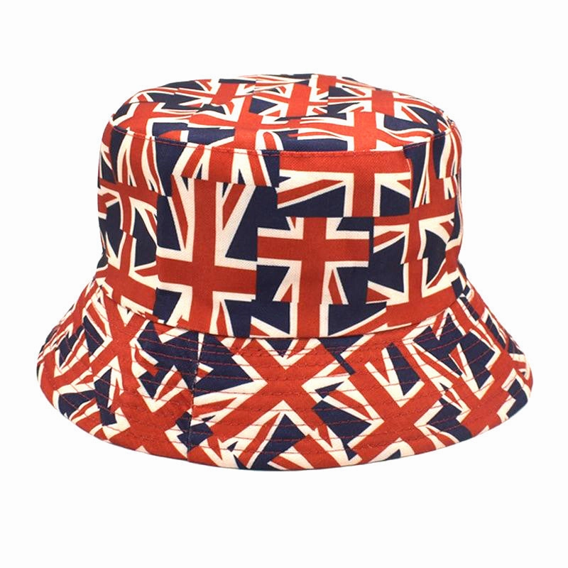 Wholesale Polyester British Flag Printing Fisherman Hat