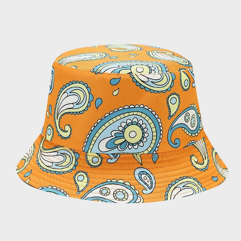 Wholesale Polyester Cashew Flower Pattern Bucket Hat