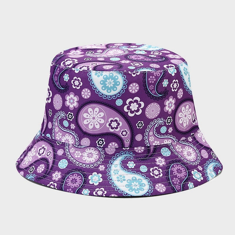 Wholesale Polyester Cashew Flower Pattern Bucket Hat
