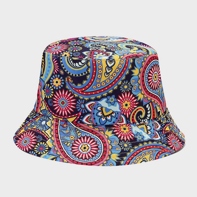 Wholesale Polyester Cashew Flower Pattern Bucket Hat