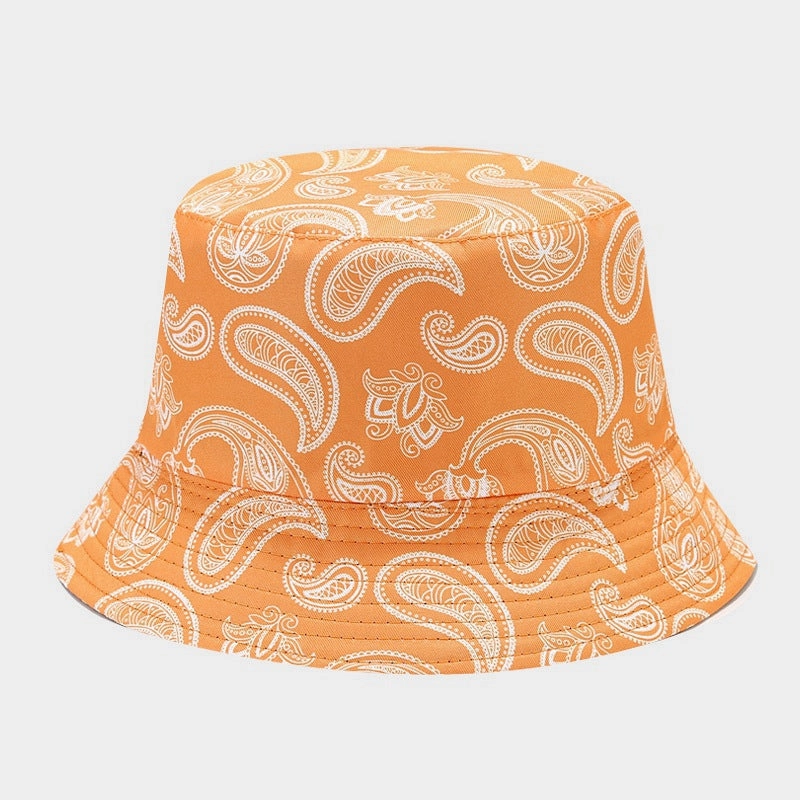 Wholesale Polyester Cashew Flower Pattern Bucket Hat
