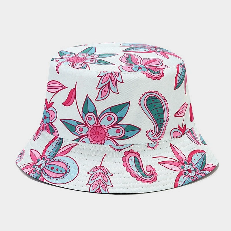 Wholesale Polyester Cashew Flower Pattern Bucket Hat