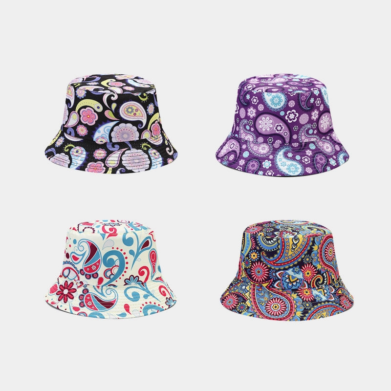 Wholesale Polyester Cashew Flower Pattern Bucket Hat