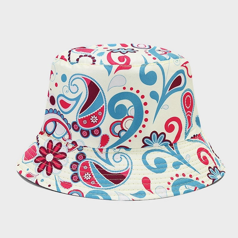 Wholesale Polyester Cashew Flower Pattern Bucket Hat