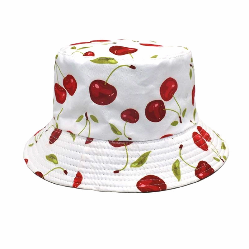Wholesale Polyester Cherry Pattern Bucket Hat
