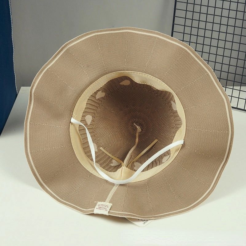 Wholesale Polyester Children's Large Brim Sunshade Hollow Breathable Fisherman Hat