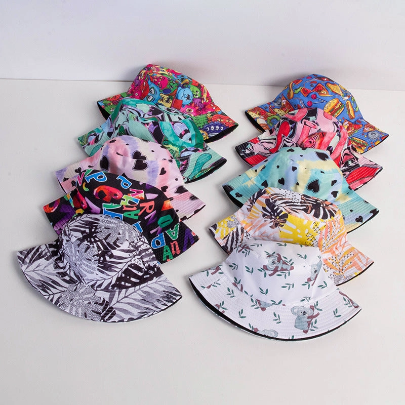 Wholesale polyester colorful letter bucket hat