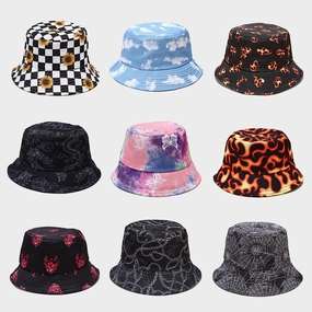 Wholesale Polyester Colorful Print Pattern Bucket Hat