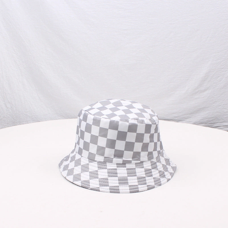 Wholesale Polyester Cotton Sex Checkerboard Bucket Hat