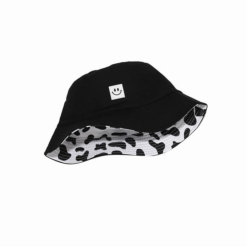 Wholesale Polyester Cow Pattern Smiley Bucket Hat