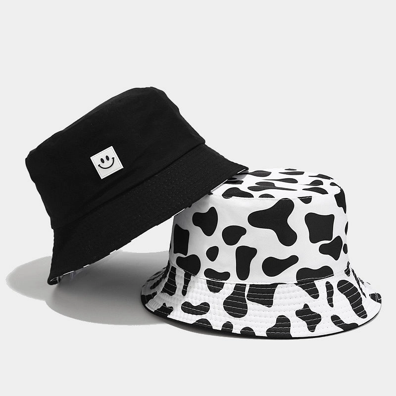 Wholesale Polyester Cow Pattern Smiley Bucket Hat