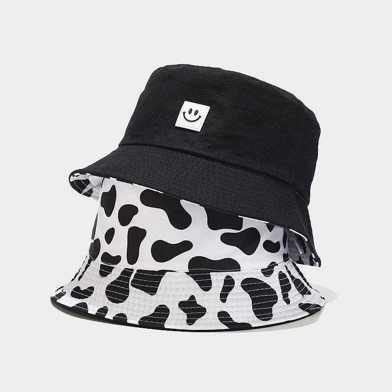 Wholesale Polyester Cow Pattern Smiley Bucket Hat
