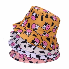 Wholesale Polyester Cow Print Bucket Hat