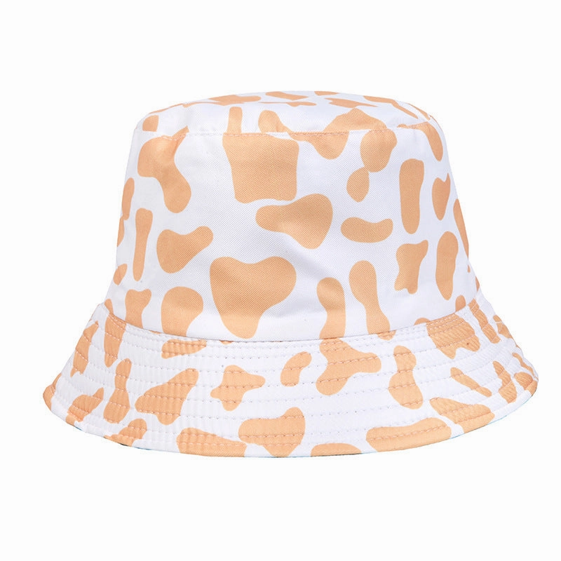 Wholesale Polyester Cow Print Reversible Bucket Hat