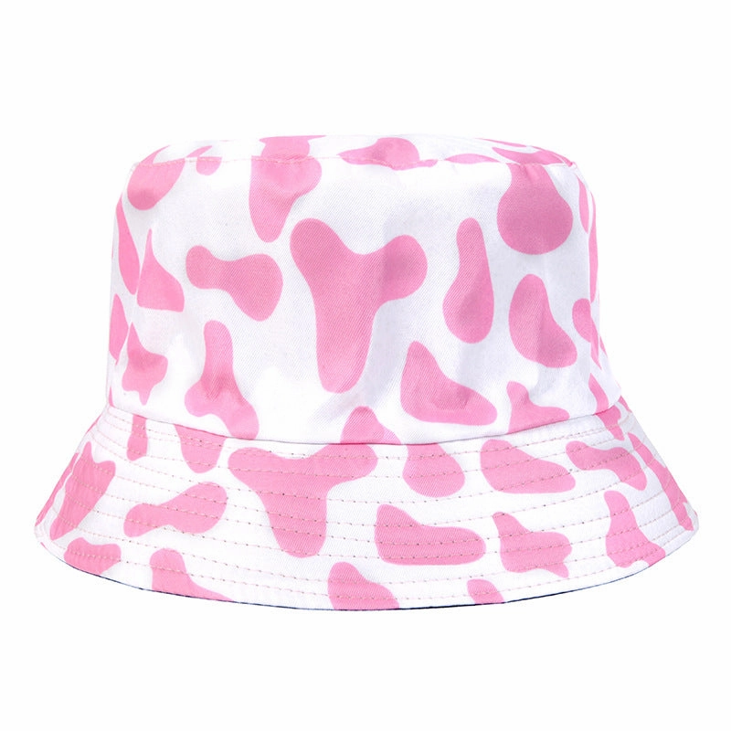 Wholesale Polyester Cow Print Reversible Bucket Hat