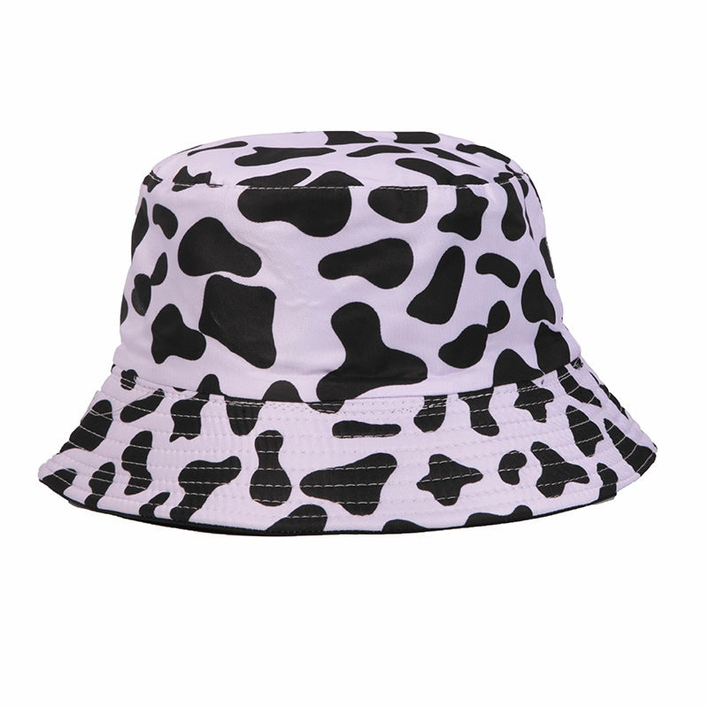 Wholesale Polyester Cow Print Reversible Bucket Hat