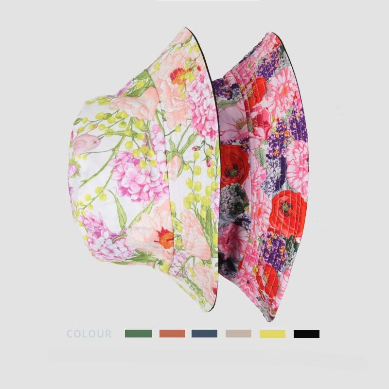 Wholesale Polyester Ethnic Flower Bucket Hat