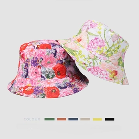 Wholesale Polyester Ethnic Flower Bucket Hat