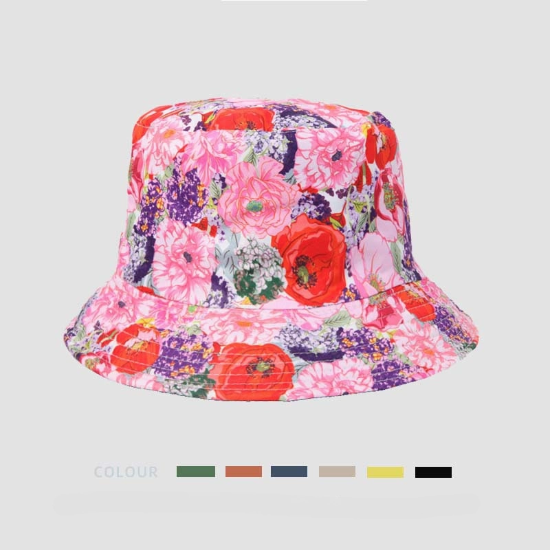 Wholesale Polyester Ethnic Flower Bucket Hat