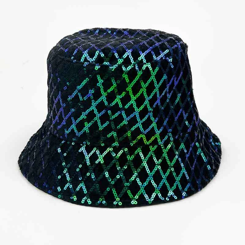 Wholesale Polyester Ethnic Style Sequin Bucket Hat