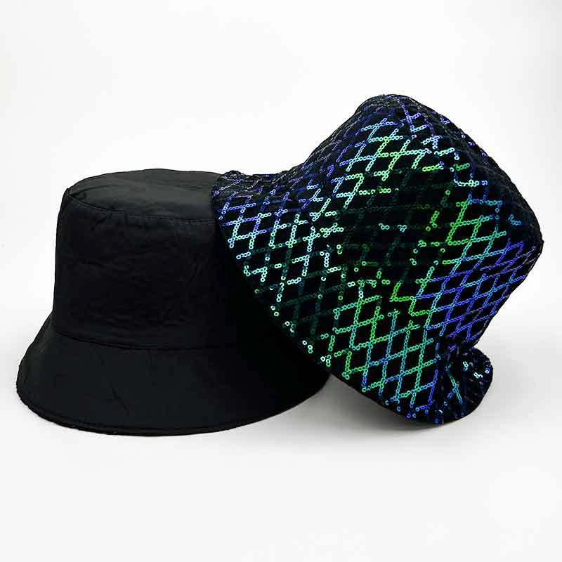 Wholesale Polyester Ethnic Style Sequin Bucket Hat