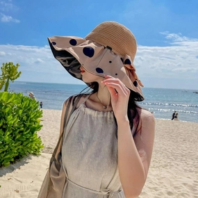 Wholesale Polyester Fiber Hollow Vinyl Big Edge Fisherman Hat