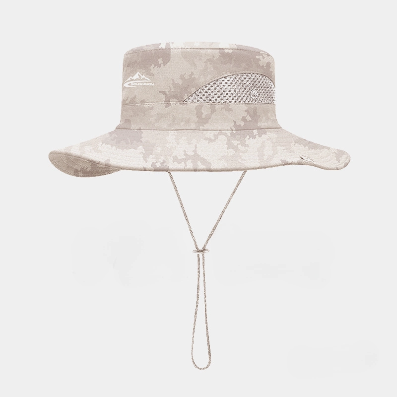Wholesale Polyester Fiber UV Protection Bucket Hat Black Camouflage