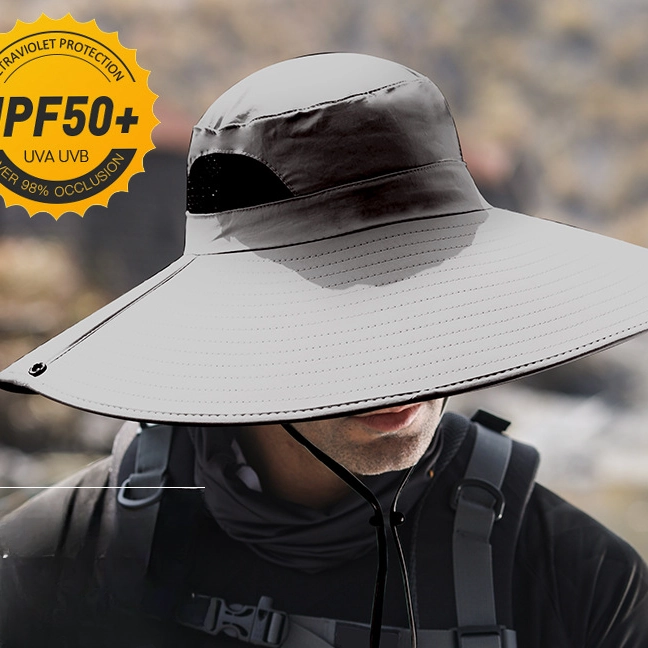 Wholesale polyester fiber UV protection bucket hat black camouflage