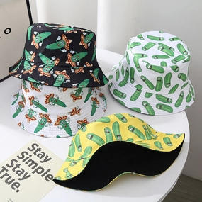 Wholesale Polyester Fruit Pattern Print Bucket Hat