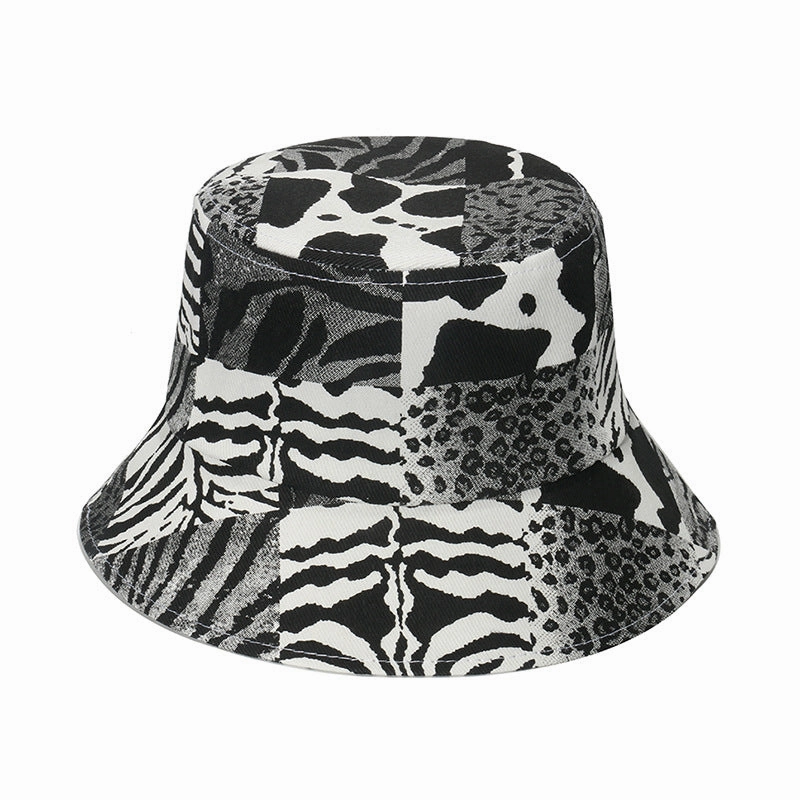 Wholesale Polyester Geometric Rhombus Check Bucket Hat