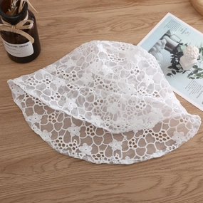 Wholesale Polyester Hollow Lace Thin Bucket Hat