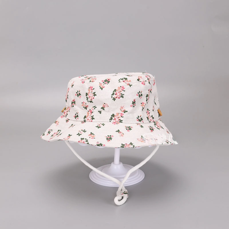 Wholesale Polyester Kids Strawberry Print Bucket Hat