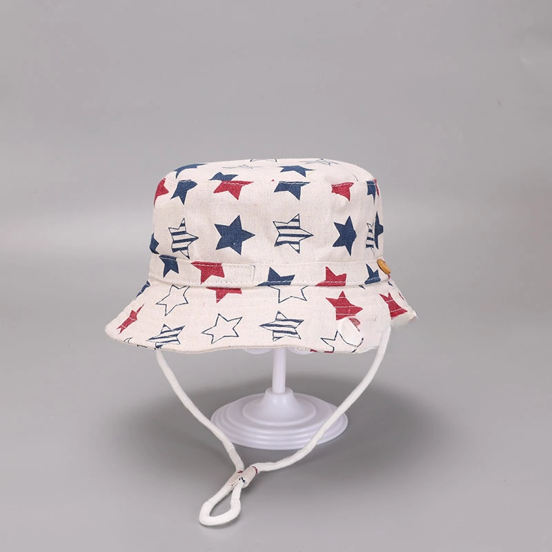Wholesale Polyester Kids Strawberry Print Bucket Hat