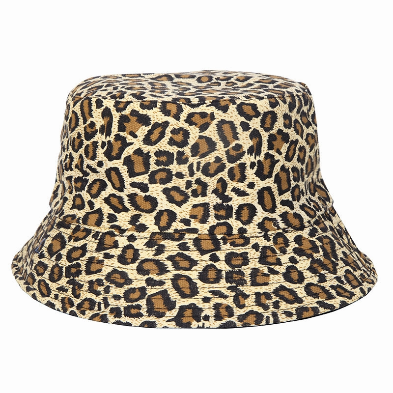 Wholesale Polyester Leopard Print Reversible Bucket Hat