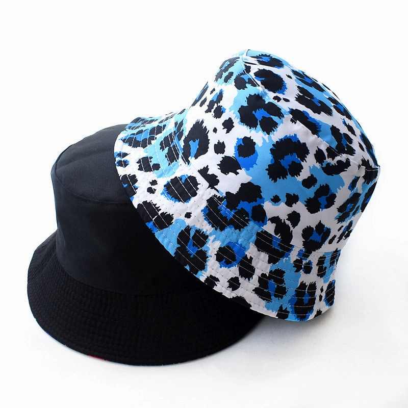Wholesale Polyester Leopard Print Reversible Bucket Hat