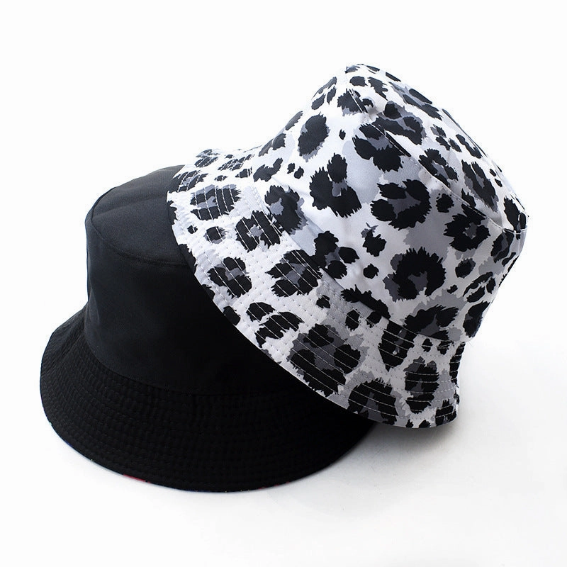Wholesale Polyester Leopard Print Reversible Bucket Hat